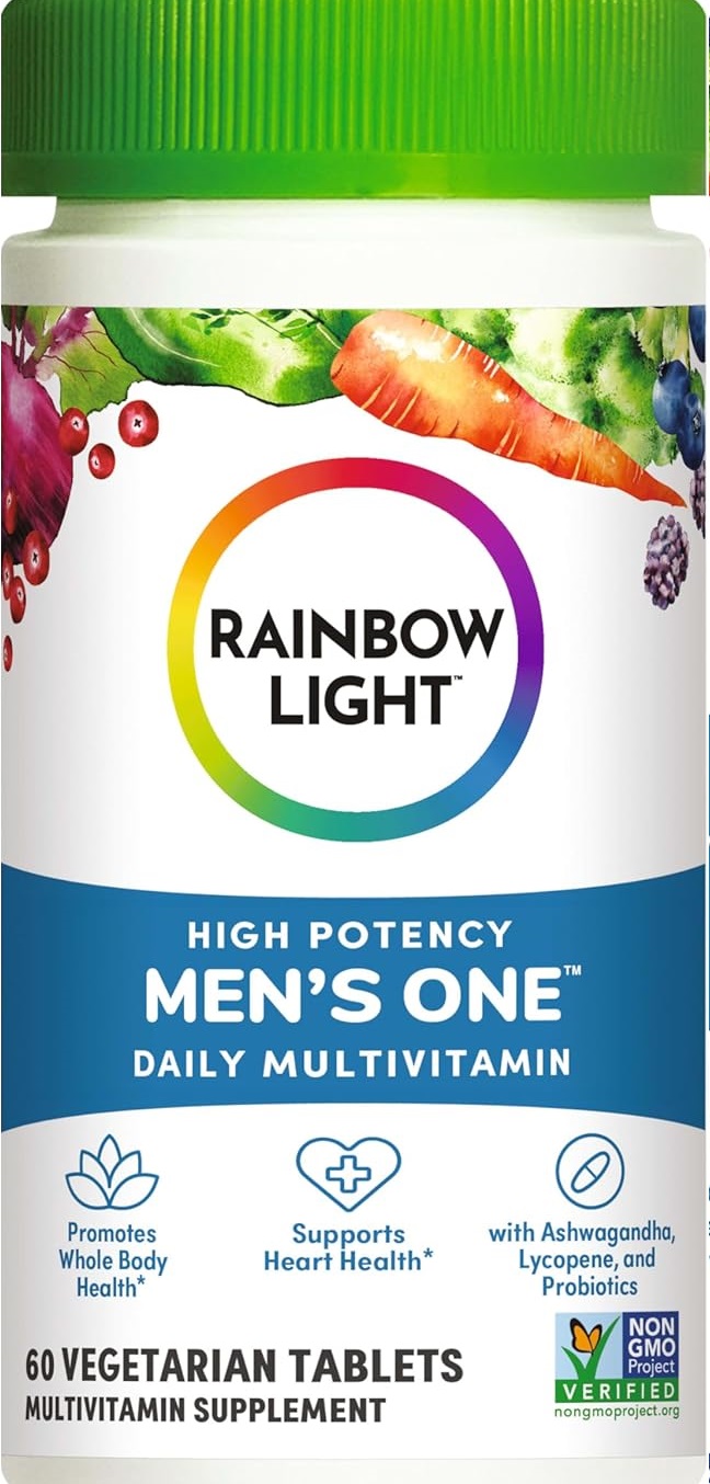 Мультивітаміни для чоловіків, Men's One, Rainbow Light, одна на день, висока ефективність, 60 вегетаріанських таблеток