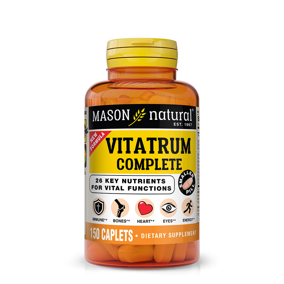 Мультивітаміни та мультимінерали, Mason Natural Vitatrum Complete Multivitamin/Multimineral, 150 таблеток