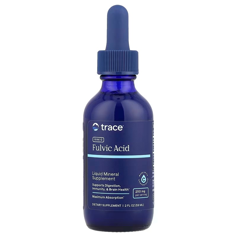 Іонна фульвова кислота, Trace Minerals Research Ionic Fulvic Acid, 250 мг, 59 мл