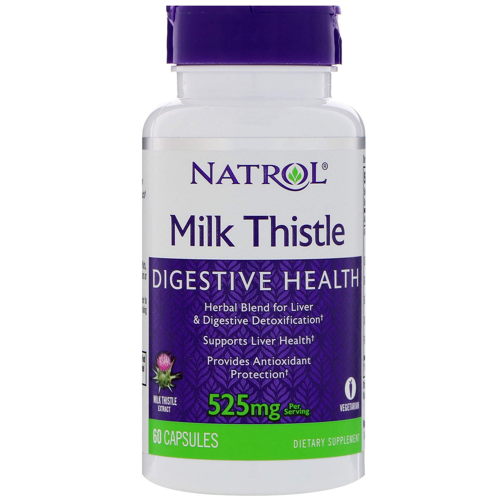 Розторопша, Natrol Milk Thistle, 525 мг, 60 капсул