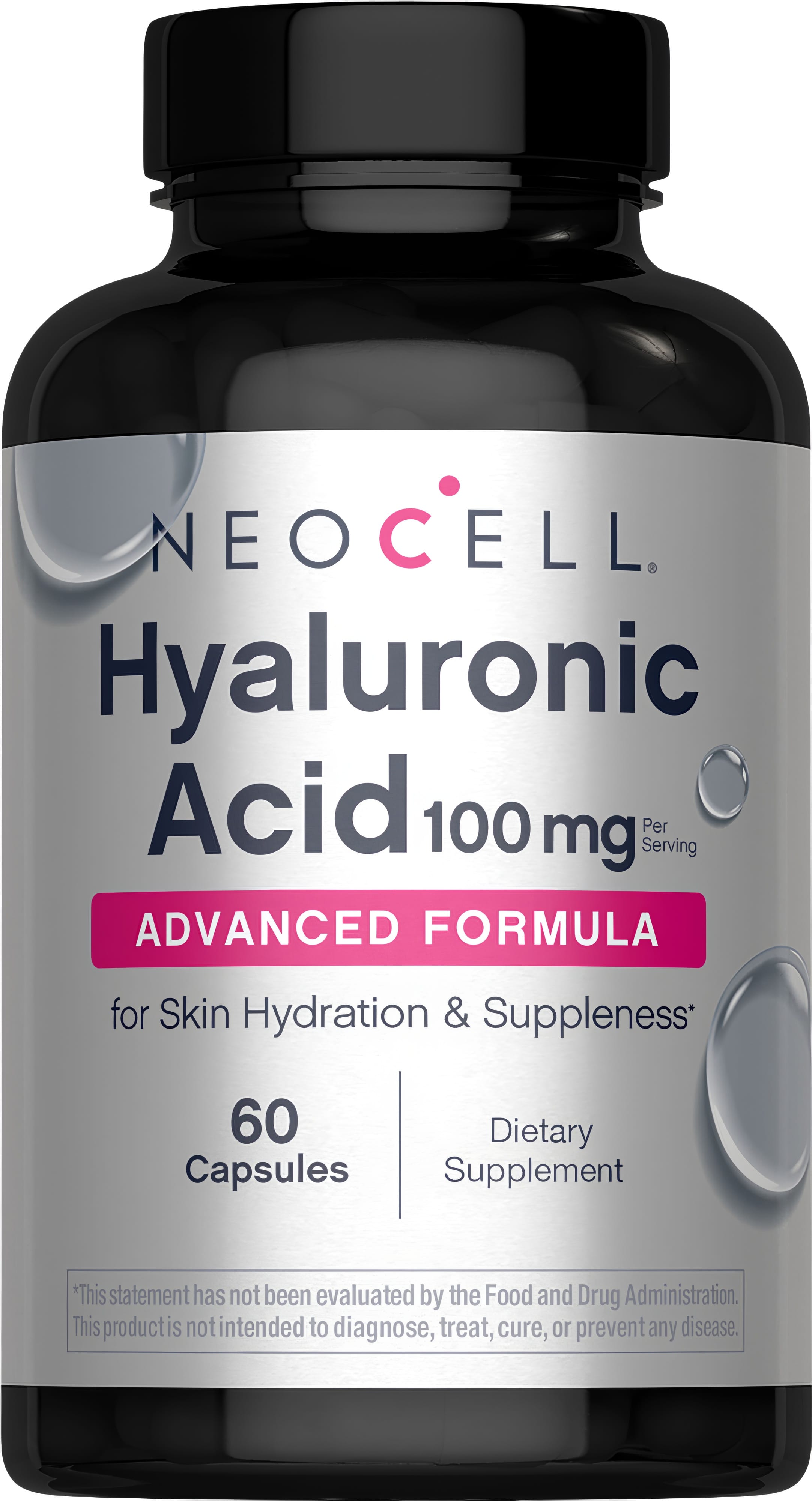 Гіалуронова кислота, Neocell Hyaluronic Acid, 100 мг, 60 капсул