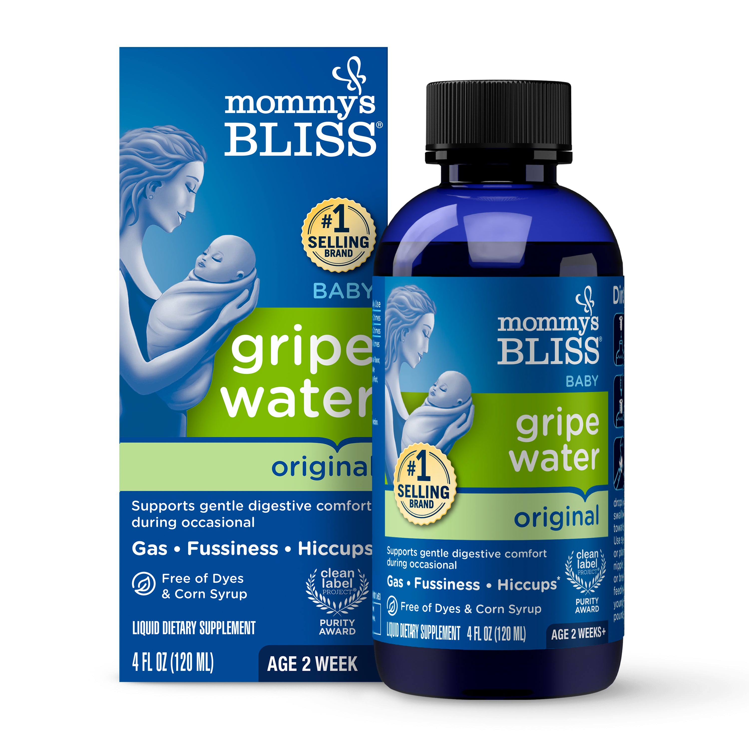Дитяча водичка від коліків, денна, Mommy's Bliss Gripe Water, 120 мл