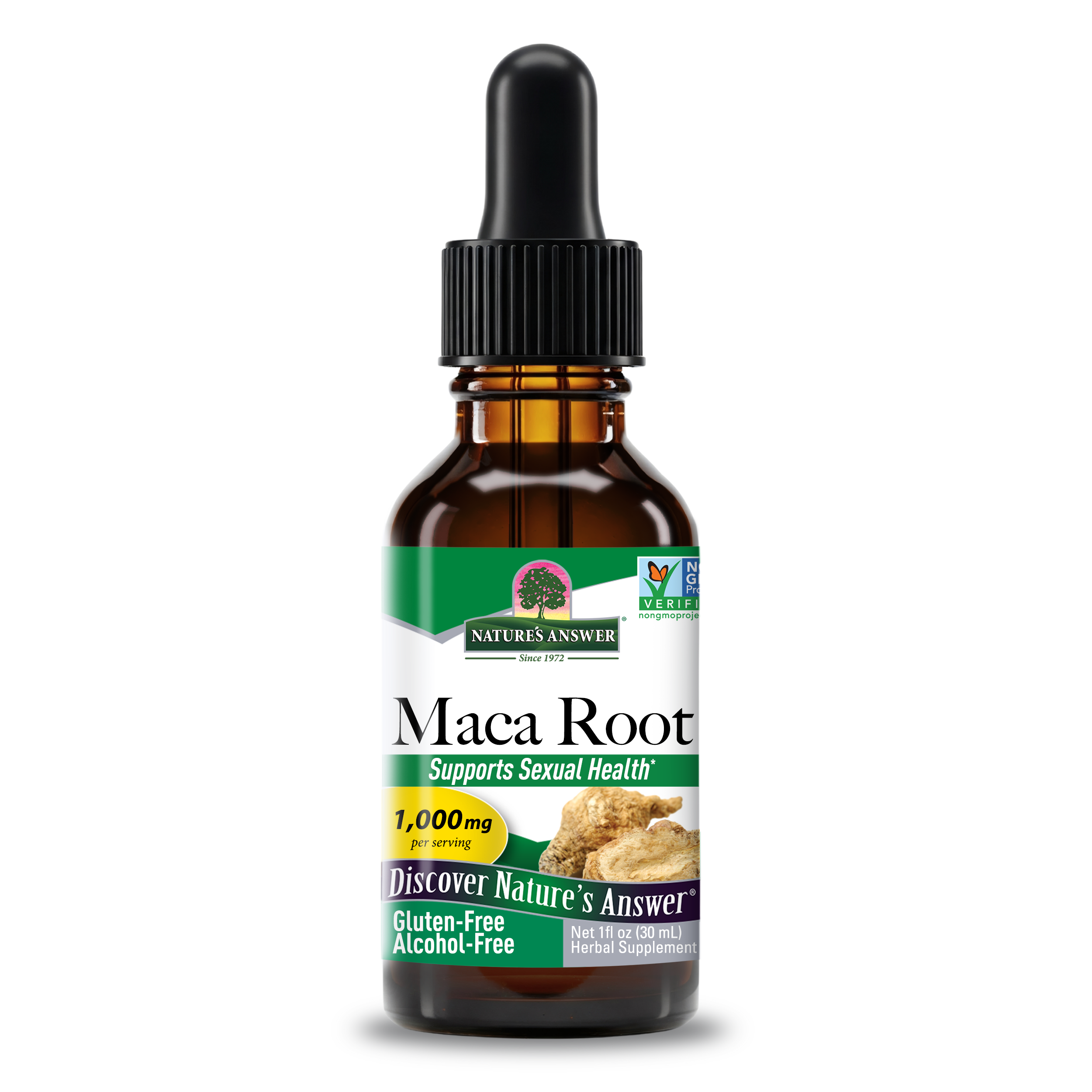 Мака, Nature's Answer Maca Root Alcohol-Free, 1000 мг, 30 мл