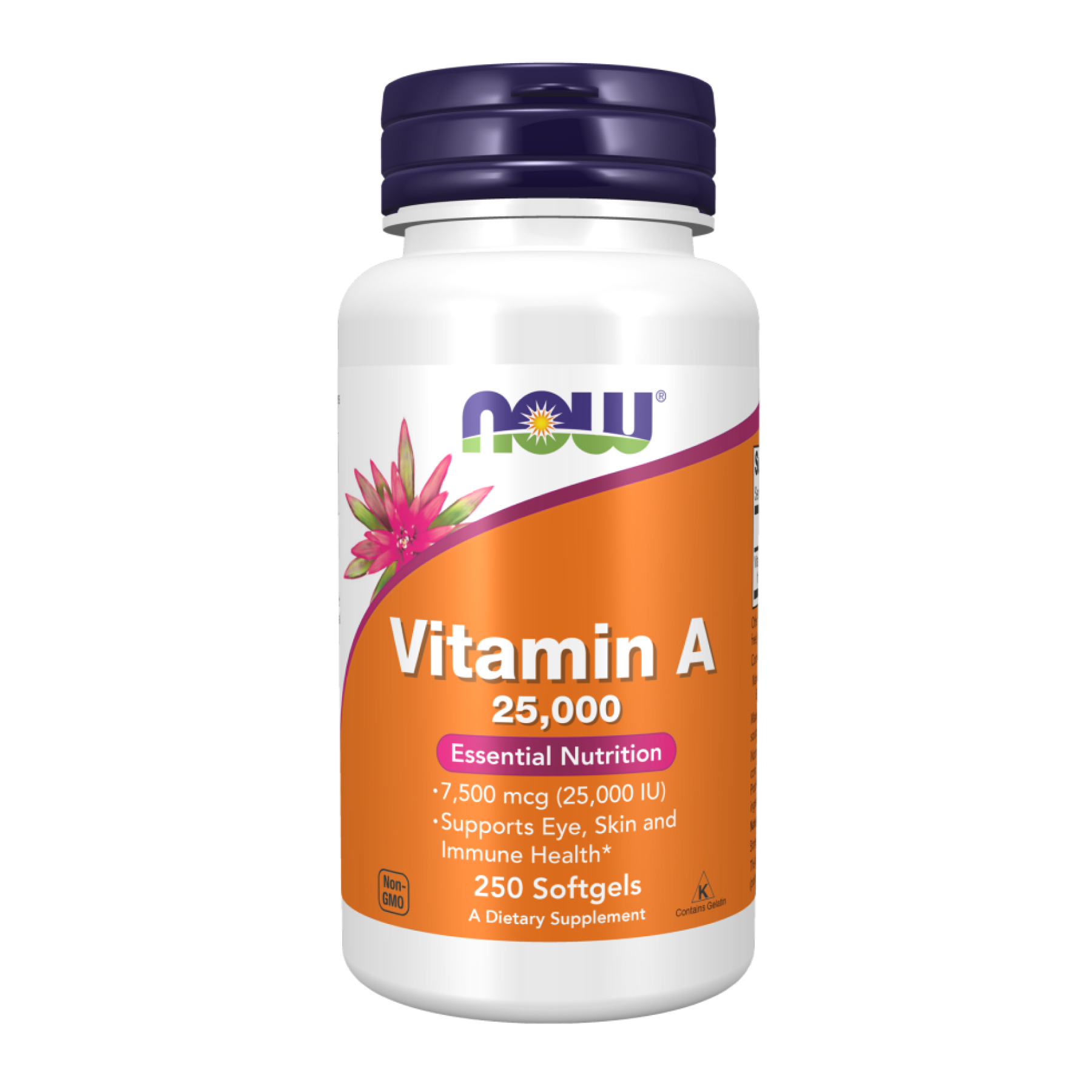 Вітамін A, Now Foods Vitamin A, 25000 МО, 250 м'яких капсул