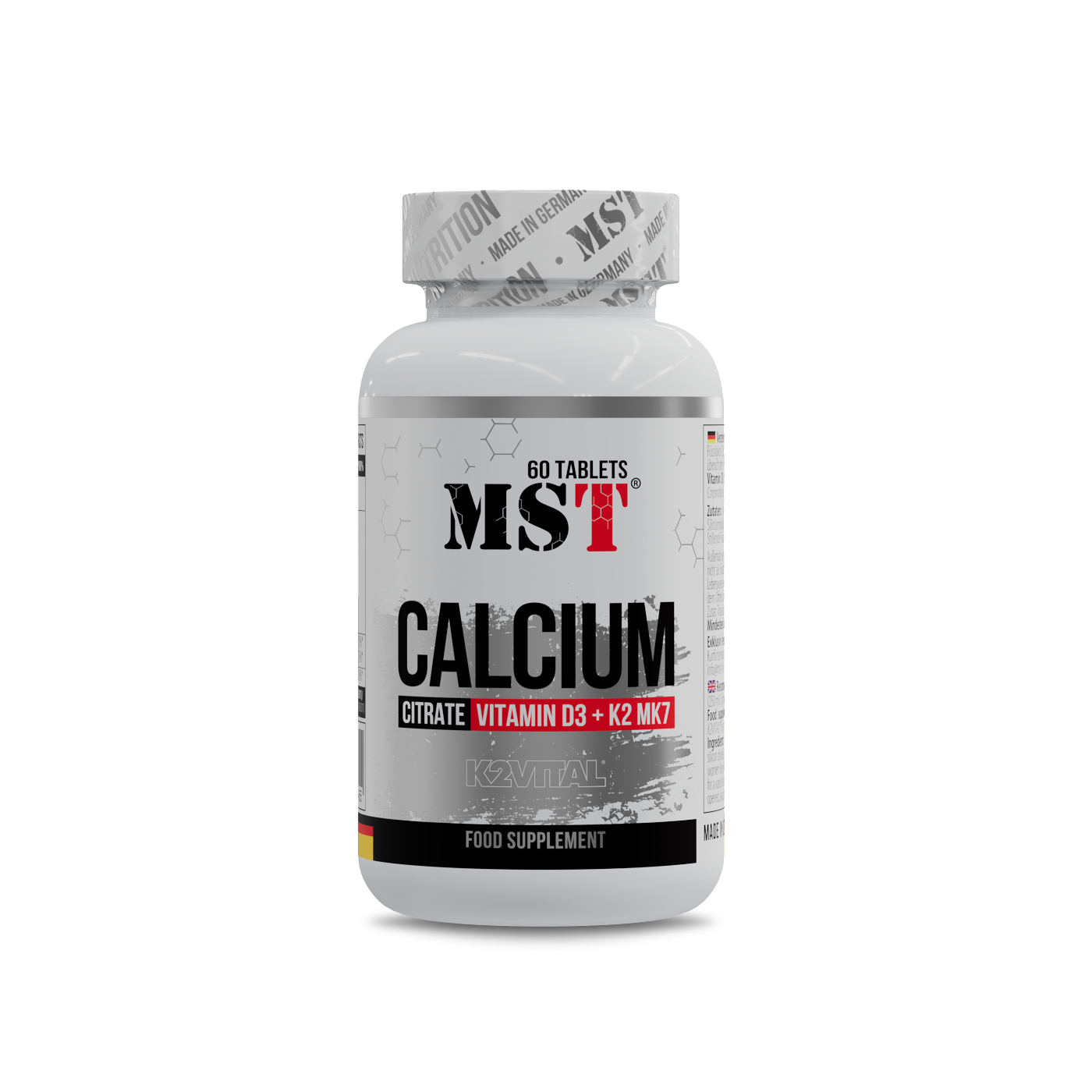 Кальцій цитрат з вітамінами D3 та K2, MST Calcium Citrate Vitamin D3 + K2MK7, 60 таблеток