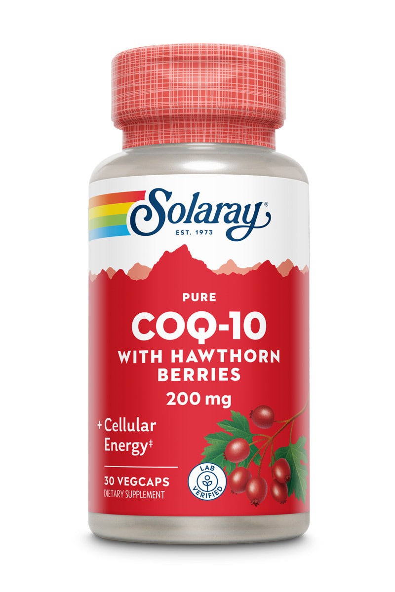 Коензим Q10, Solaray CoQ-10, 200 мг, 30 вегетаріанських капсул