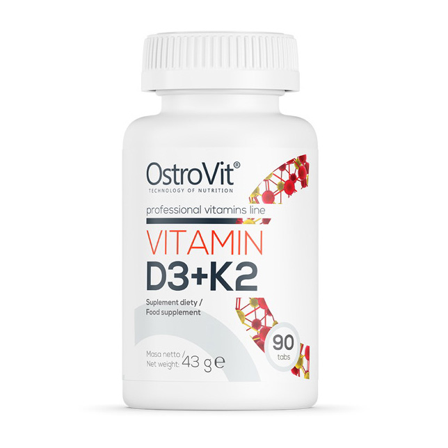 Вітамін D3 та K2, OstroVit Vitamin D3 + K2, 90 таблеток