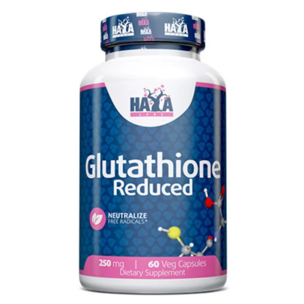 Глутатіон, Haya Labs Glutathione, 250 мг, 60 вегетаріанських капсул