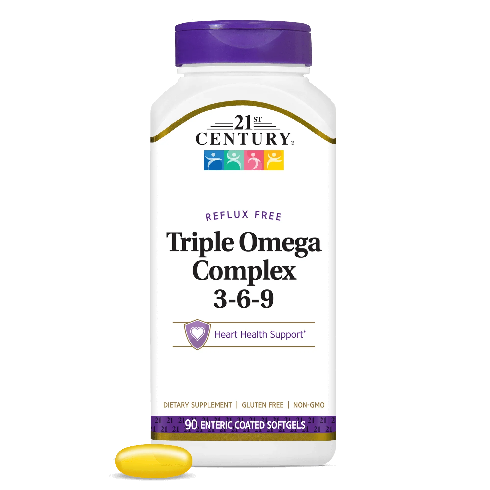 Комплекс Омега 3-6-9, 21st Century Triple Omega Complex 3-6-9, 90 м'яких капсул