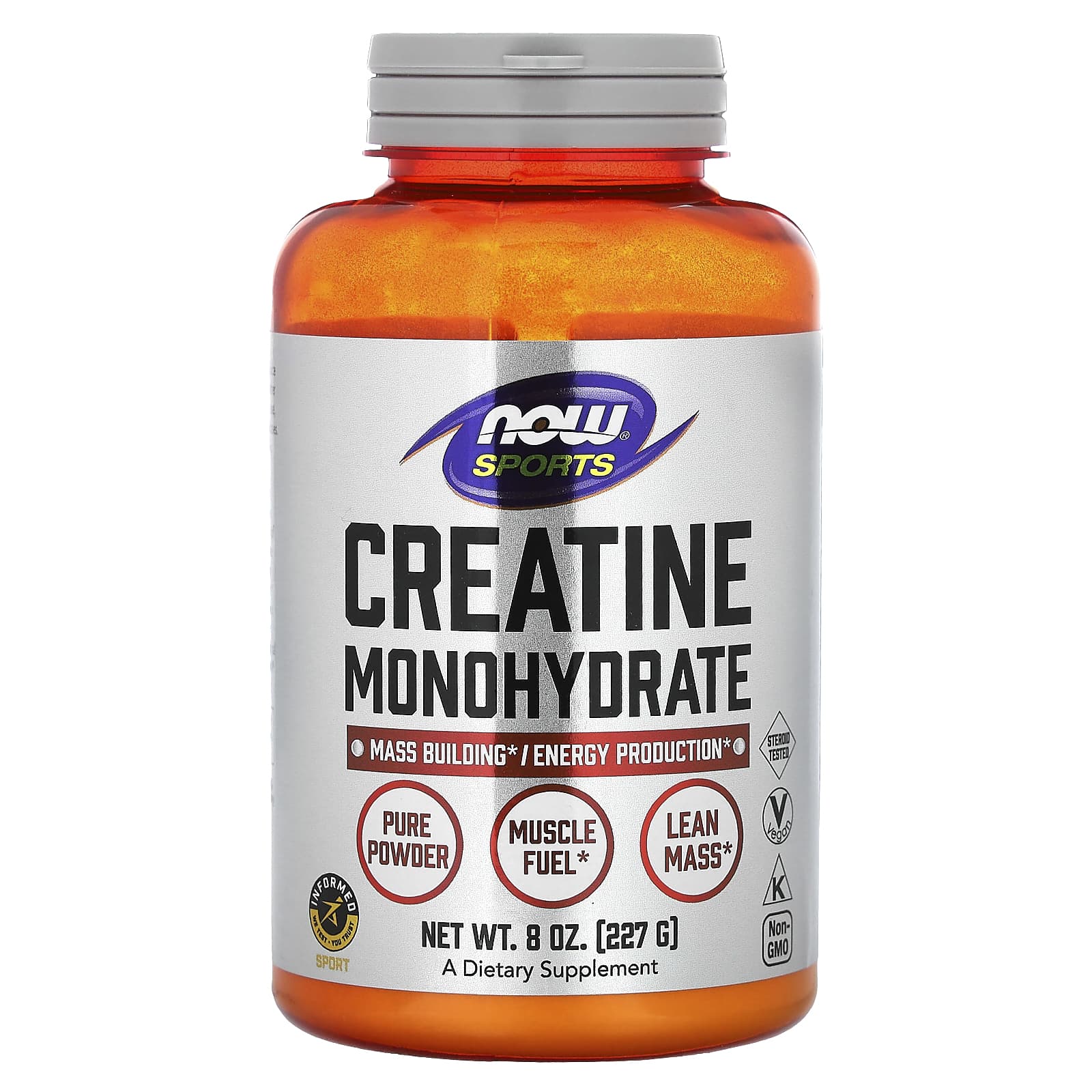 Креатин моногидрат, Now Foods Creatine Monohydrate, 227 г