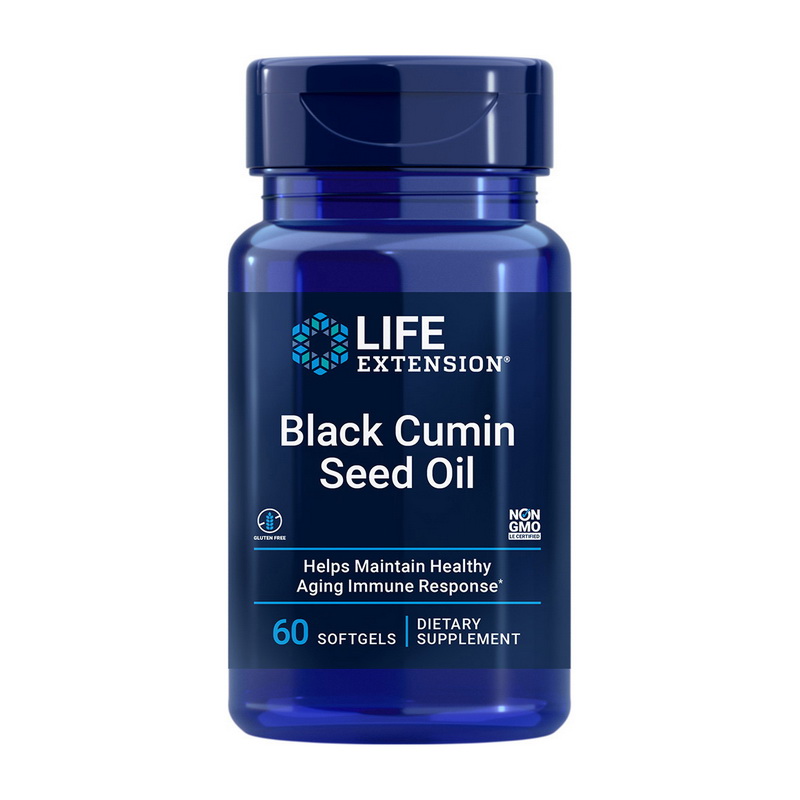 Олія насіння чорного кмину, Life Extension Black Cumin Seed Oil, 60 м'яких капсул