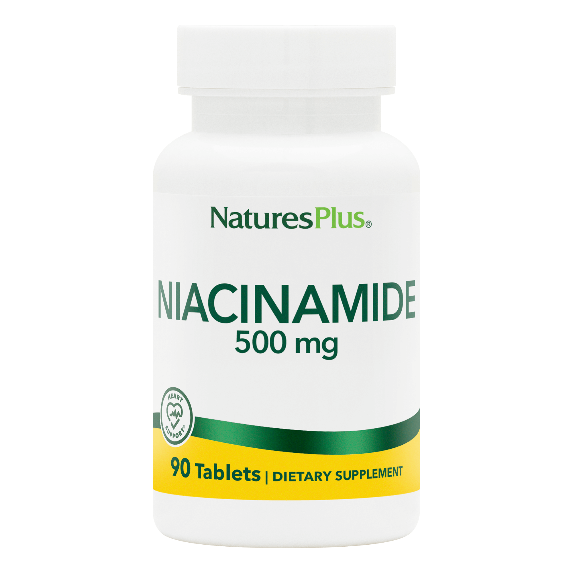 Ніацинамід (вітамін B3), Natures Plus Niacinamide, 500 мг, 90 таблеток