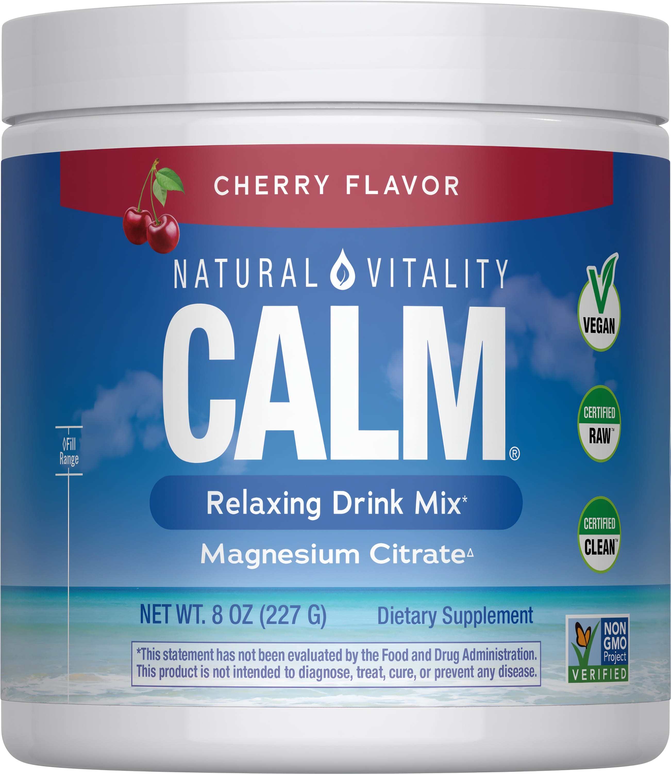 Антистресовий напій, Natural Vitality CALM, 227 г (Вишня)