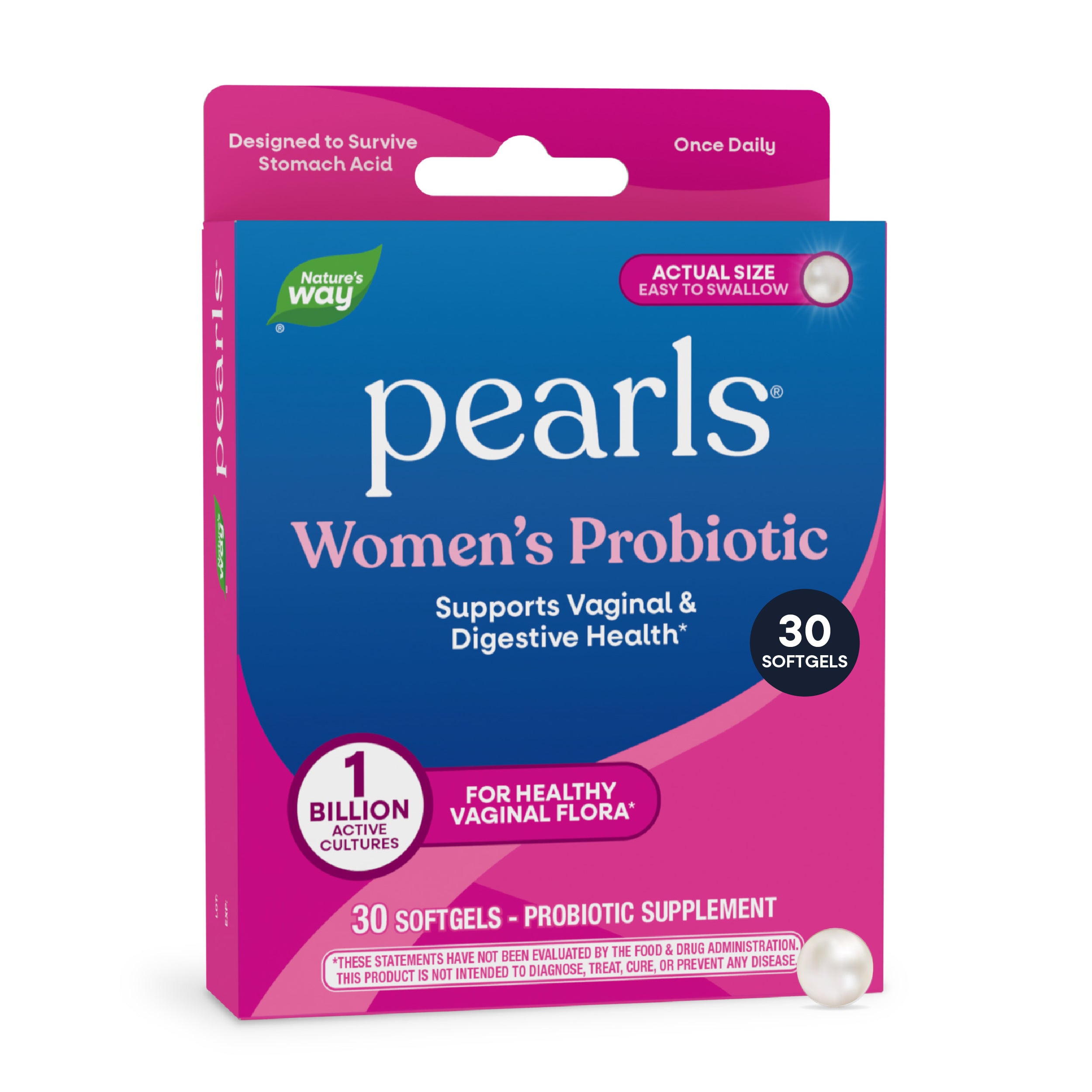 Пробіотики для жінок, Nature's Way Probiotic Pearls Women's, 30 м'яких капсул