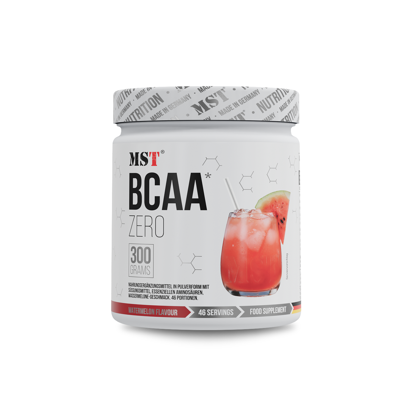 Амінокислоти BCAA, MST BCAA Zero, 300 г (Кавун)