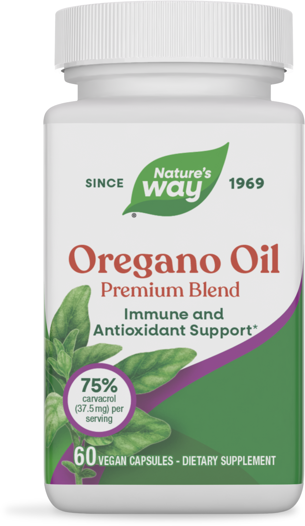 Олія орегано, Nature's Way Oregano Oil Premium Blend, 50 мг, 60 вегетаріанських капсул