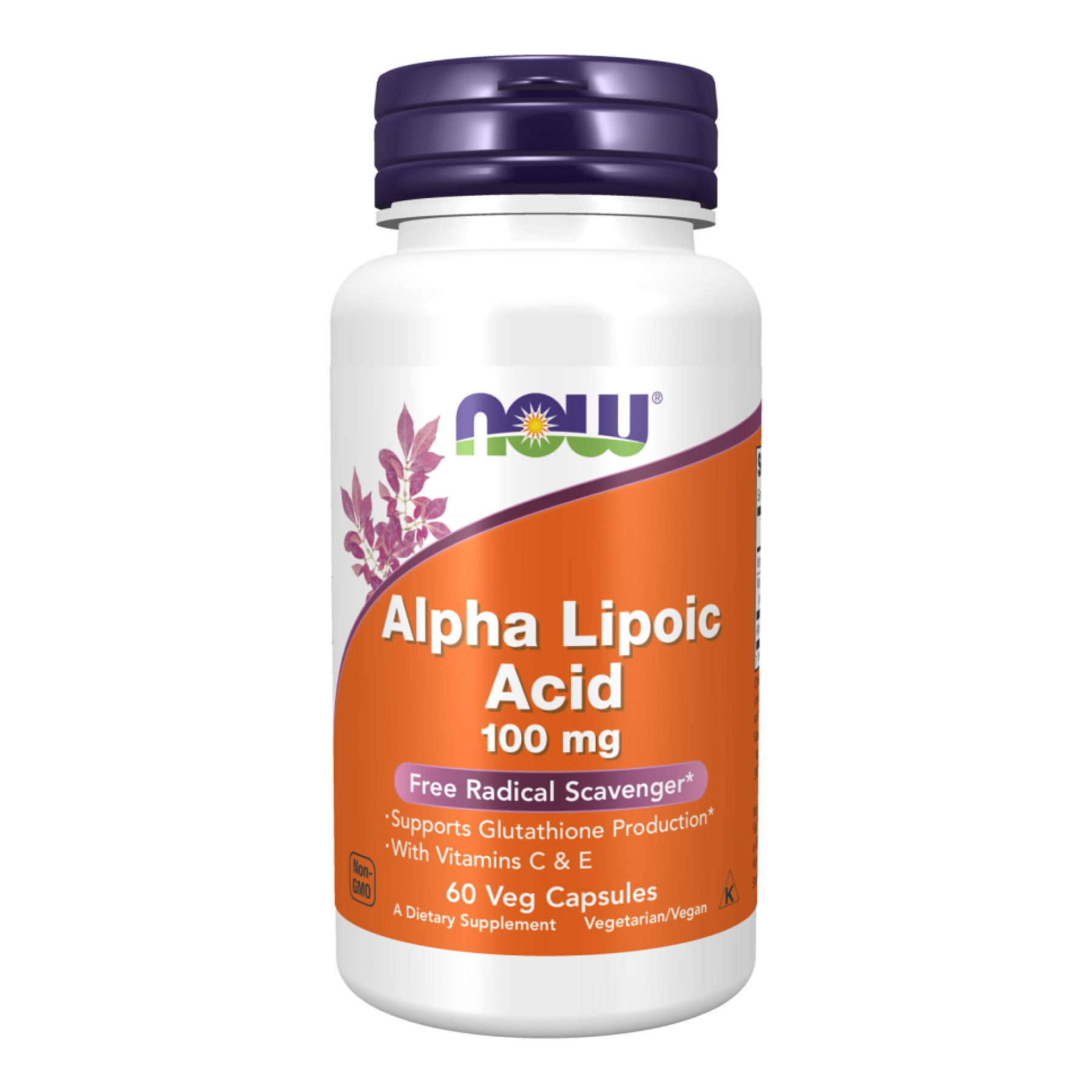 Альфа-ліпоєва кислота, Now Foods Alpha Lipoic Acid 100 mg, 60 веганських капсул