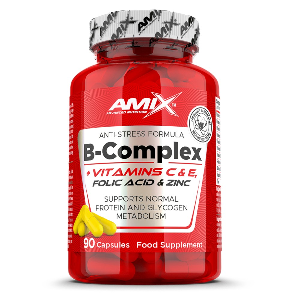 Вітаміни групи B з вітамінами C та E, Amix B-Complex + vit.C & vit.E, 90 капсул