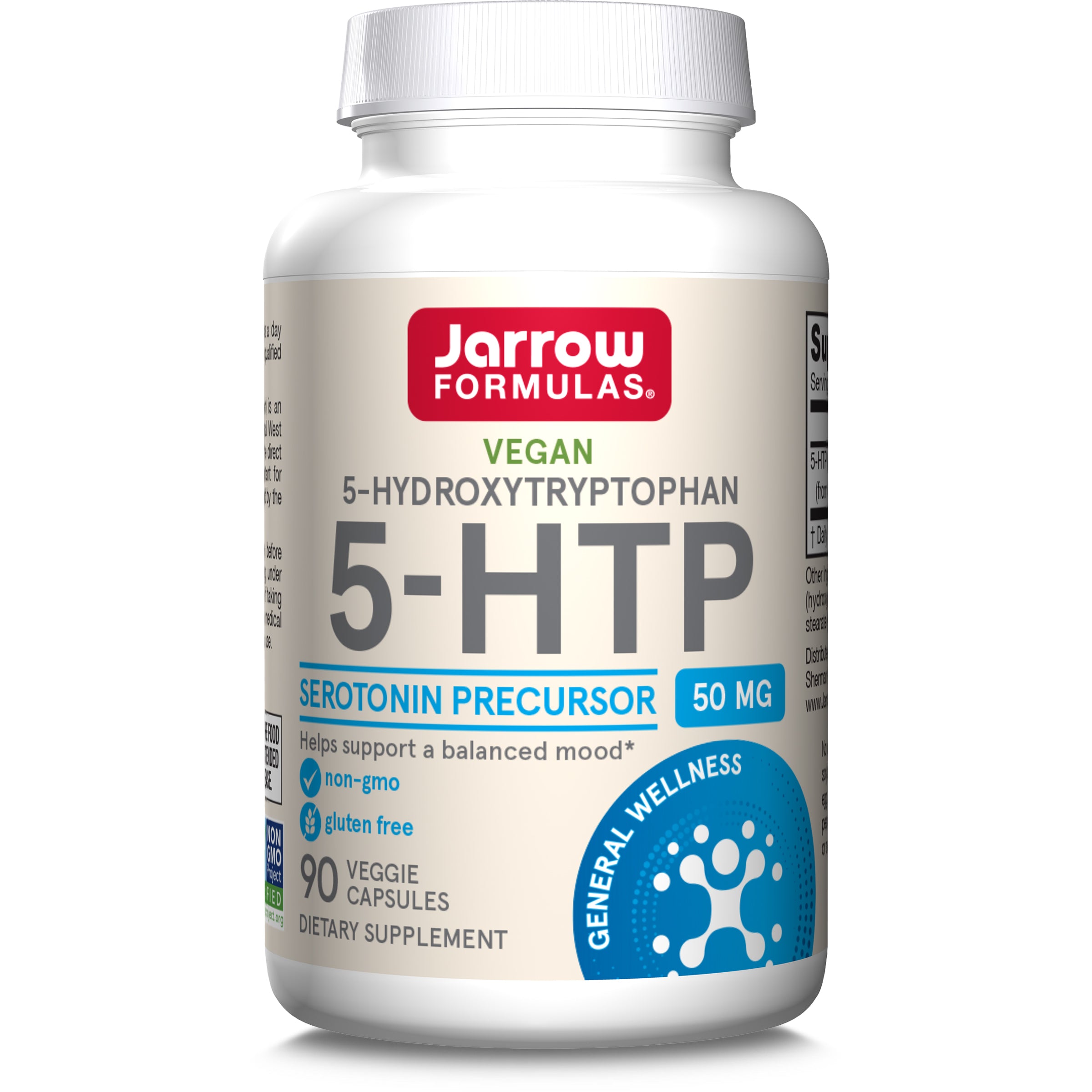 5-HTP гідроксітриптофан, Jarrow Formulas, 50 мг, 90 капсул