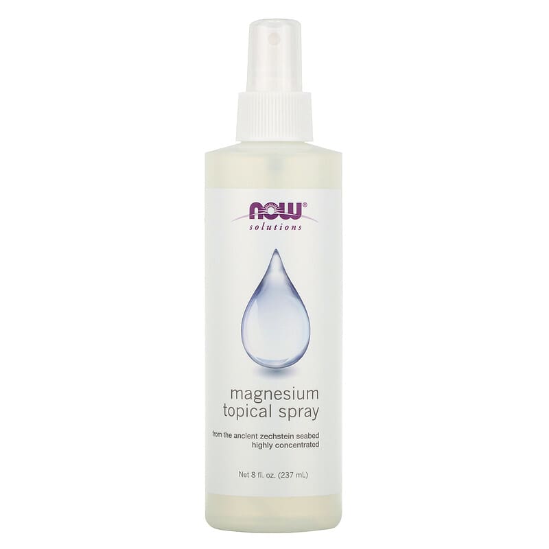 Спрей з магнієм, Magnesium Topical Spray, Now Foods, Solutions, 237 мл