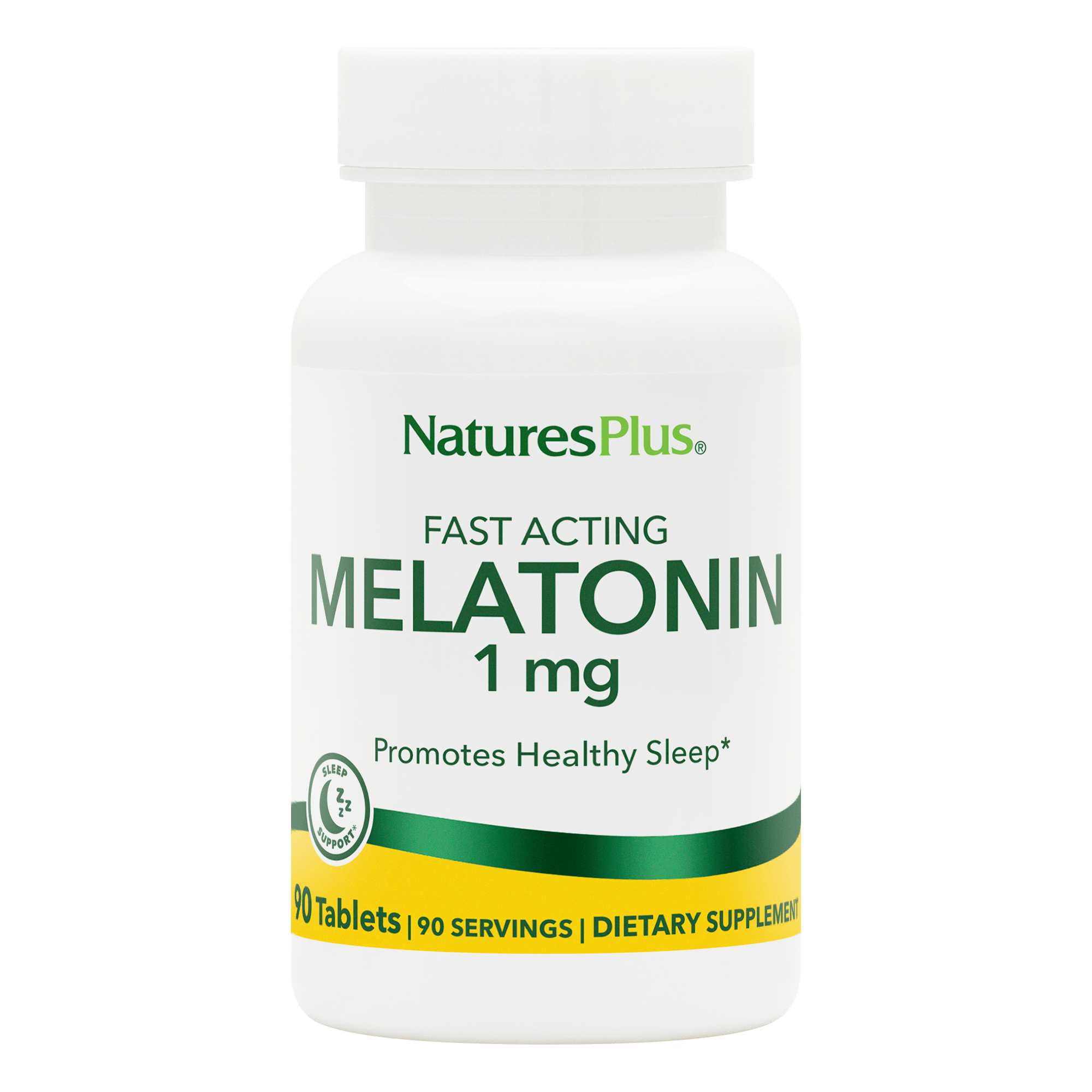 Мелатонін, Natures Plus Fast Acting Melatonin, 1 мг, 90 таблеток