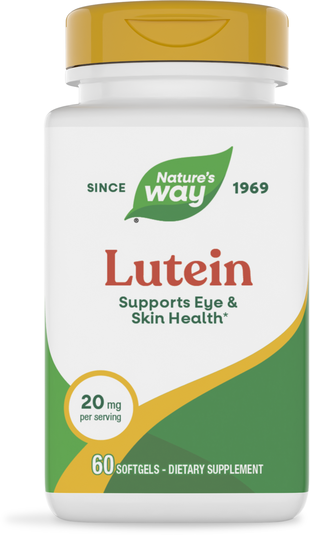 Лютеїн, Nature's Way Lutein, 20 мг, 60 м'яких капсул