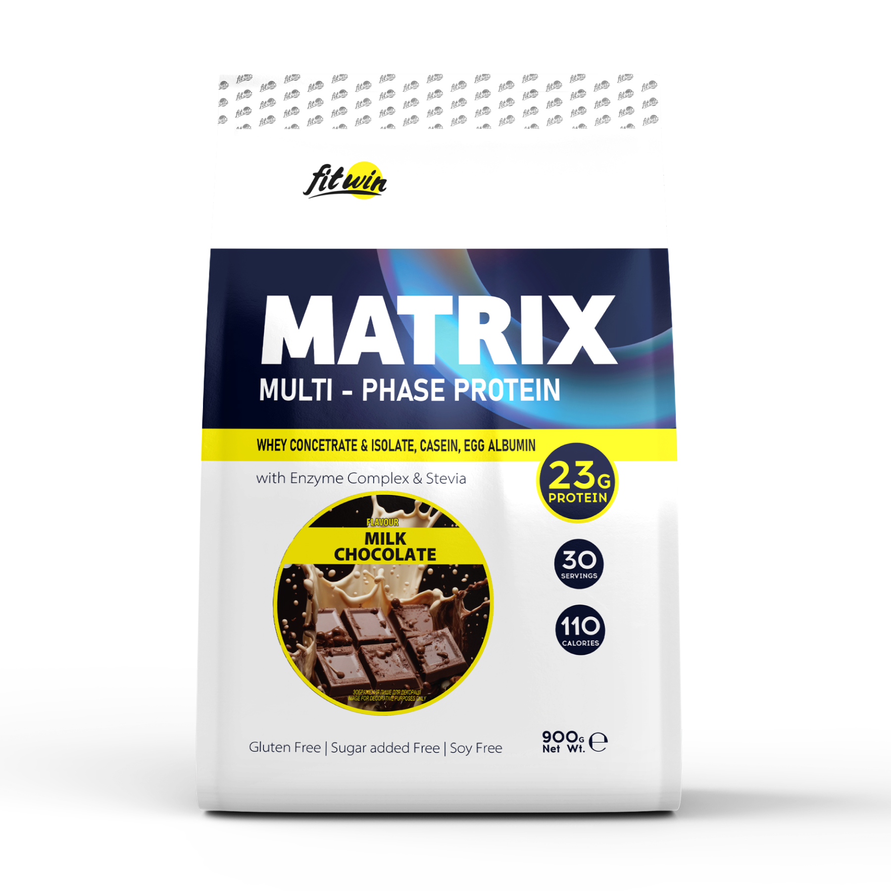 Протеїн комплексний багатофазний, FitWin Matrix Multi-Phase Protein, 900 г (Молочний шоколад)