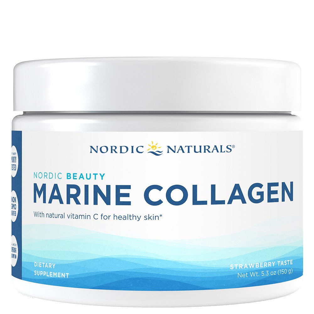 Морський колаген з вітаміном C, Nordic Naturals Marine Collagen with Vitamin C, 150 г (полуниця)