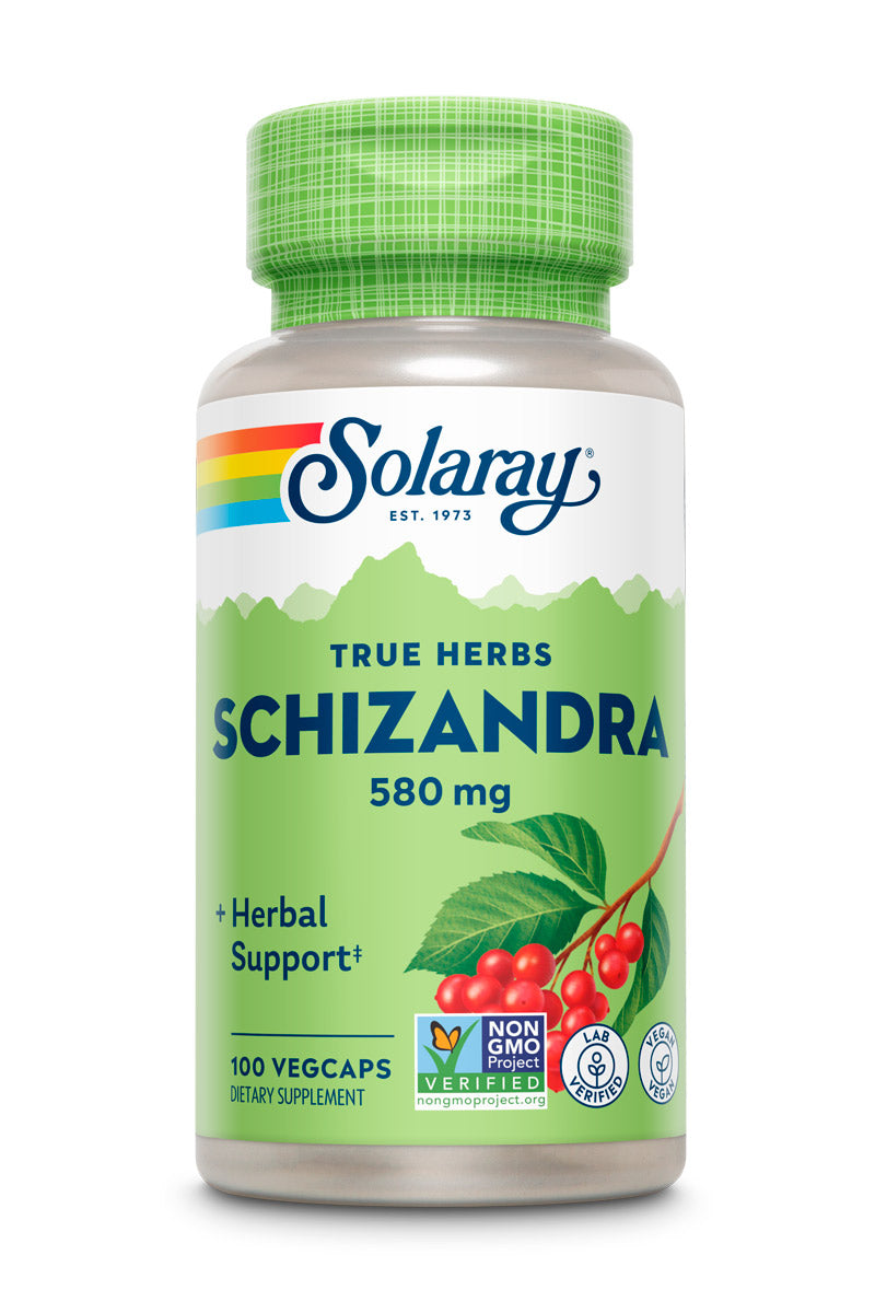 Ягоди лимонника, Solaray Schizandra Berry, 580 мг, 100 вегетаріанських капсул