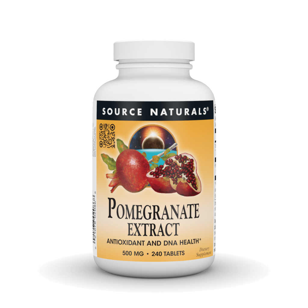 Екстракт гранату, Source Naturals Pomegranate Extract, 500 мг, 240 таблеток