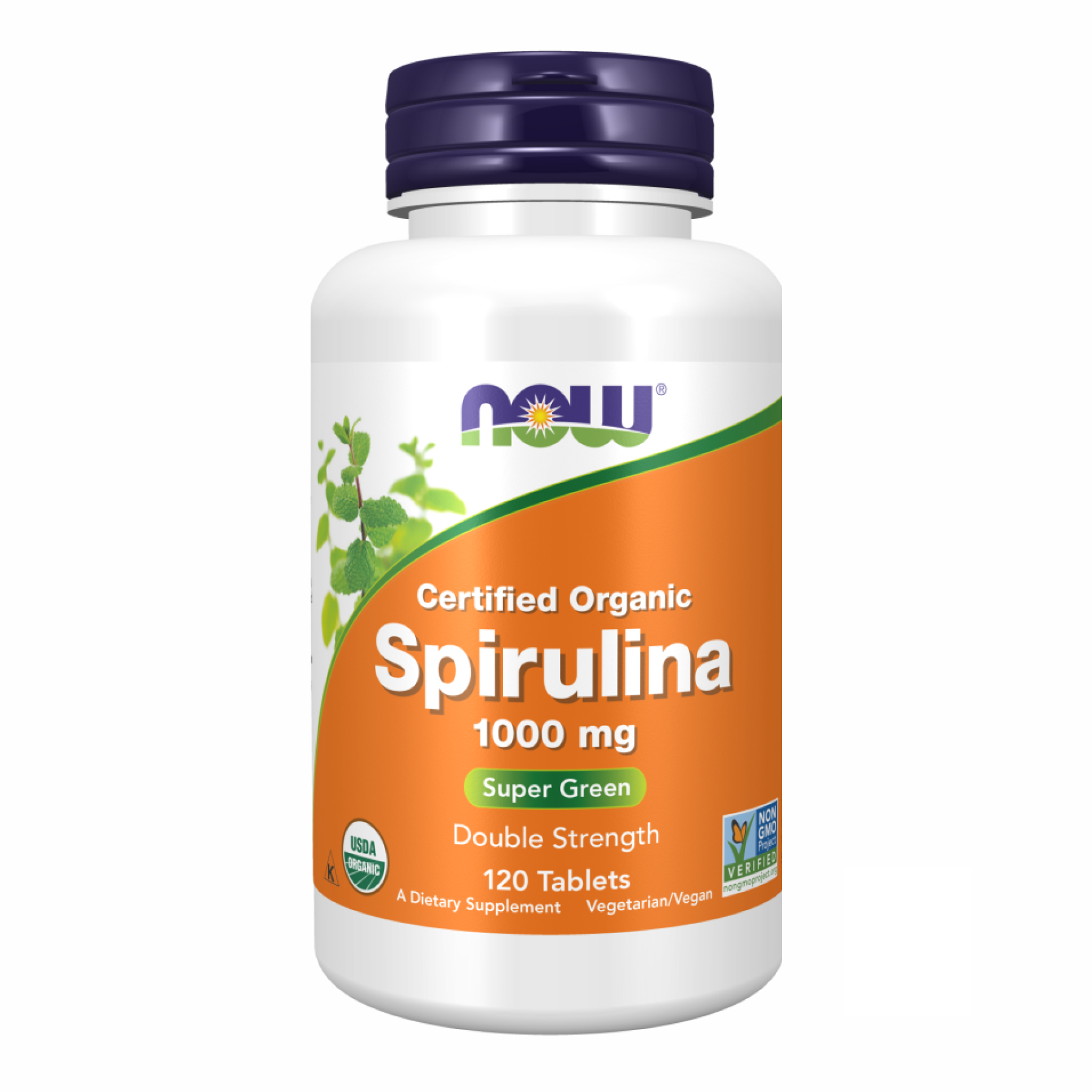 Спіруліна, Now Foods Spirulina 1000 mg, 120 таблеток