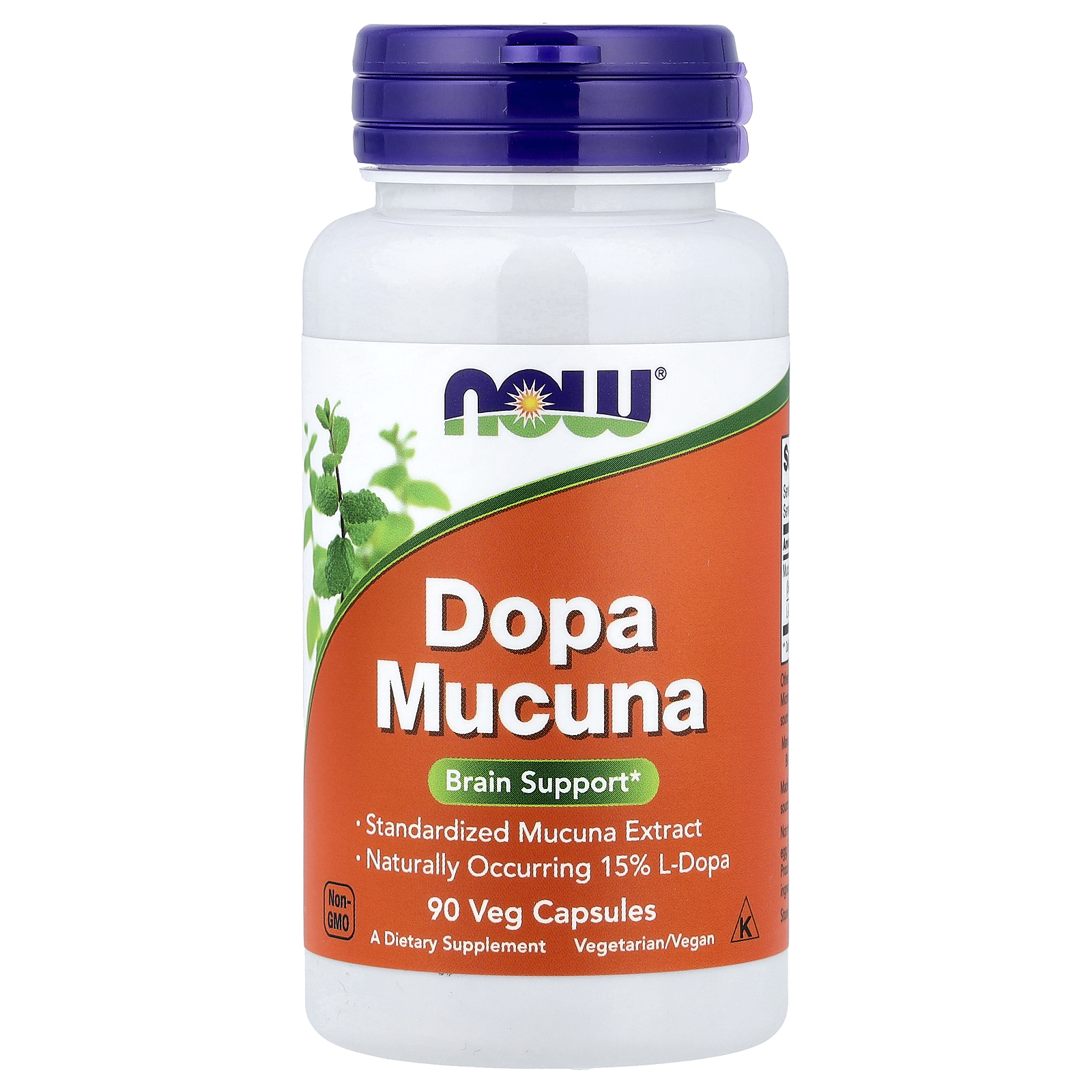 Екстракт мукуни, Now Foods DOPA Mucuna, 90 вегетаріанських капсул