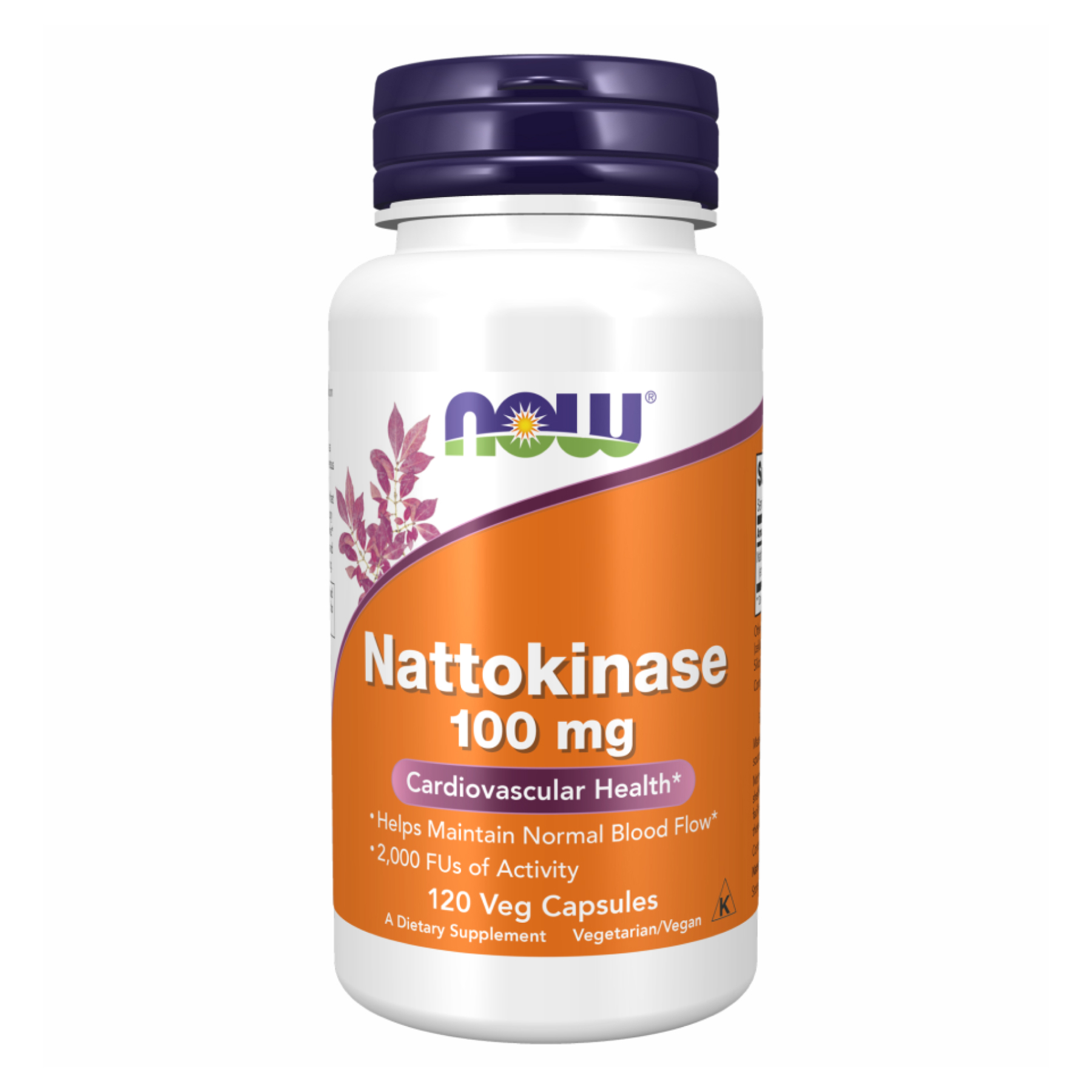 Наттокіназа, Nattokinase, Now Foods, 100 мг, 120 вегетаріанських капсул