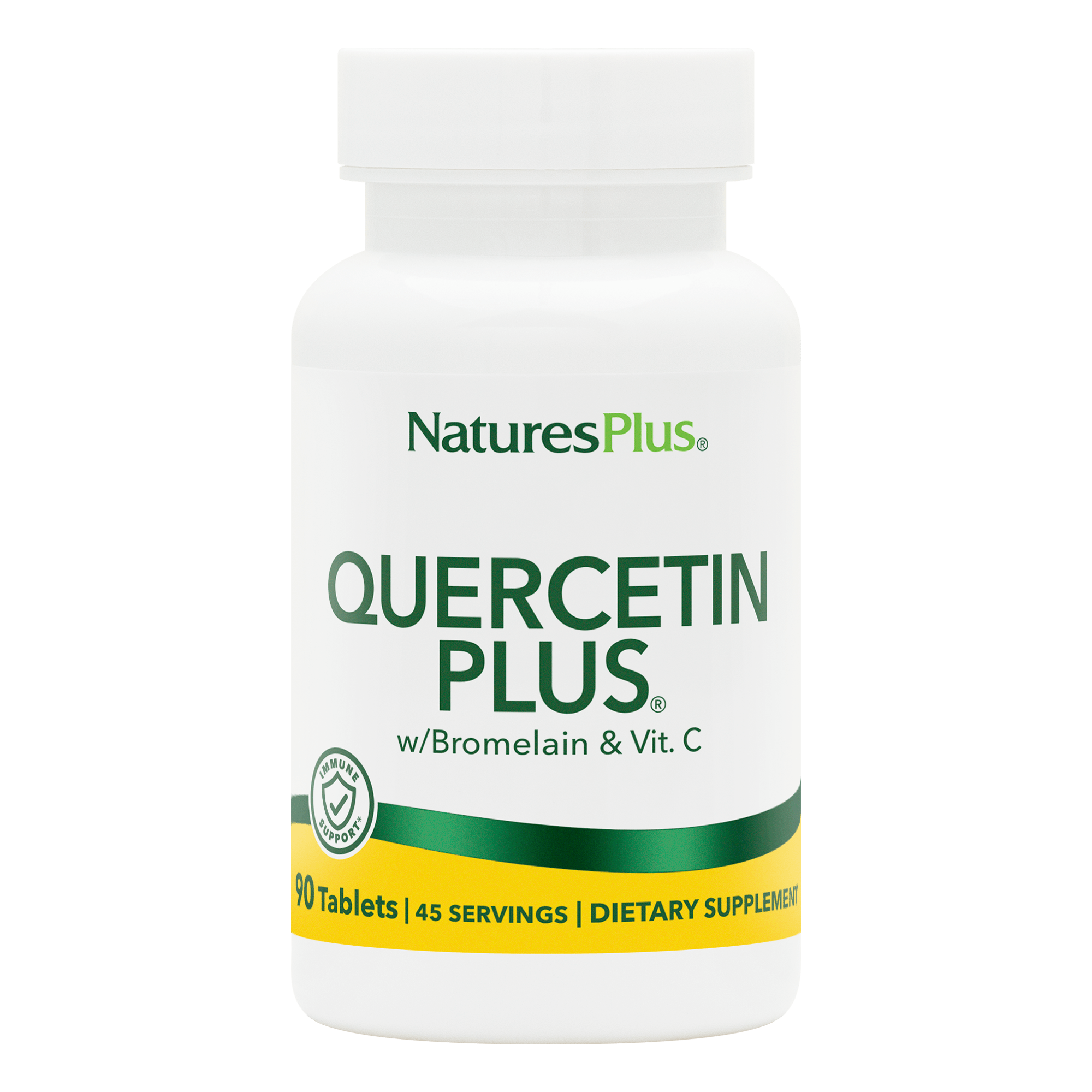 Кверцетин та вітамін С, Natures Plus Quercetin Plus with Vitamin C, 90 таблеток