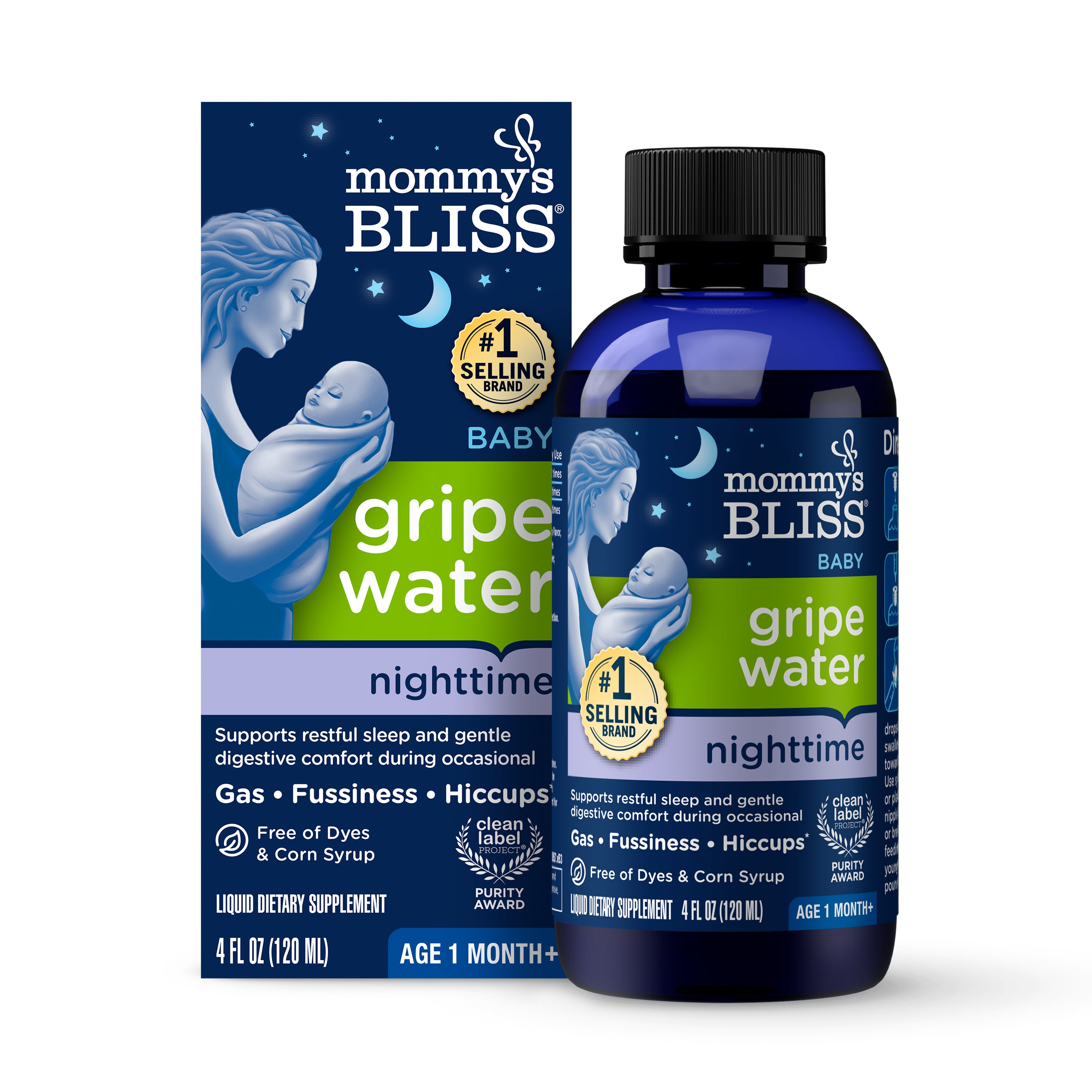 Дитяча водичка від коліків, нічна, Mommy's Bliss Gripe Water, 120 мл
