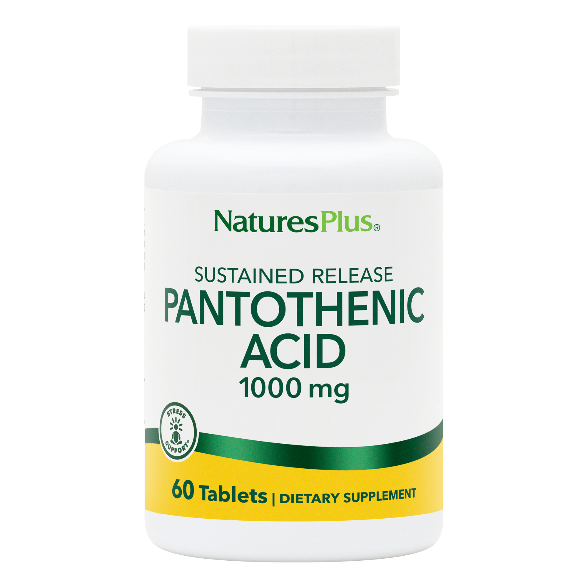 Пантотенова кислота, Natures Plus Pantothenic Acid, 1000 мг, 60 таблеток