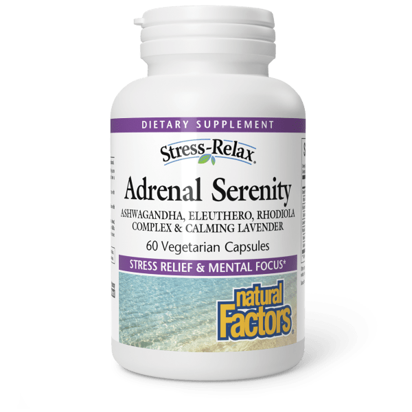 Комплекс для зняття стресу, Natural Factors Serenity Formula Stress-Relax, 60 вегетаріанських капсул