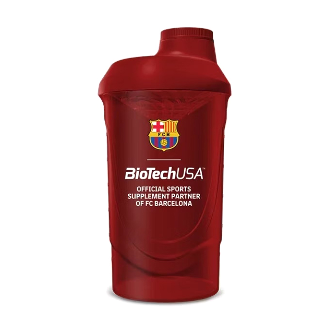 Шейкер для спортивного харчування, BioTech Shaker Wave Barcelona Red, 600 мл