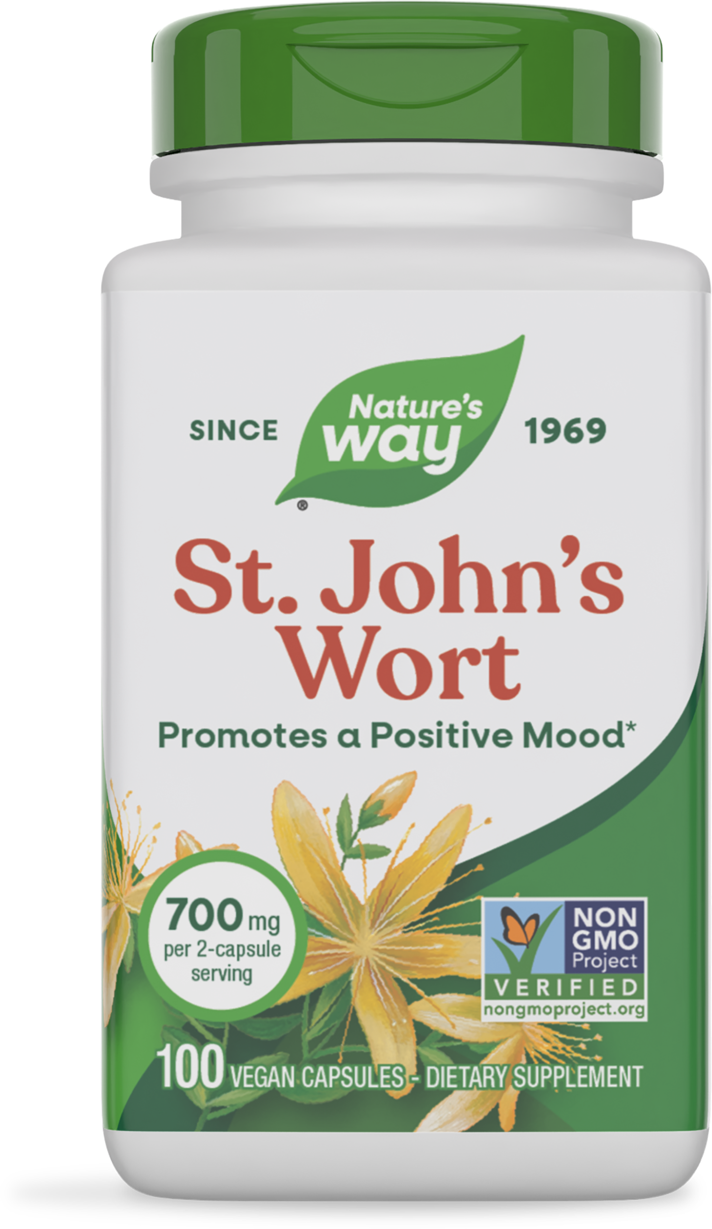 Звіробій, Nature's Way St. John's Wort Herb, 350 мг, 100 вегетаріанських капсул