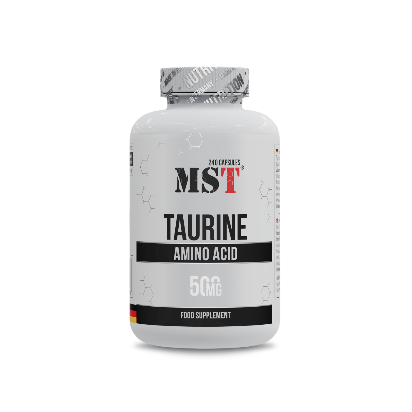 Таурин, MST Taurine 500 mg, 240 капсул