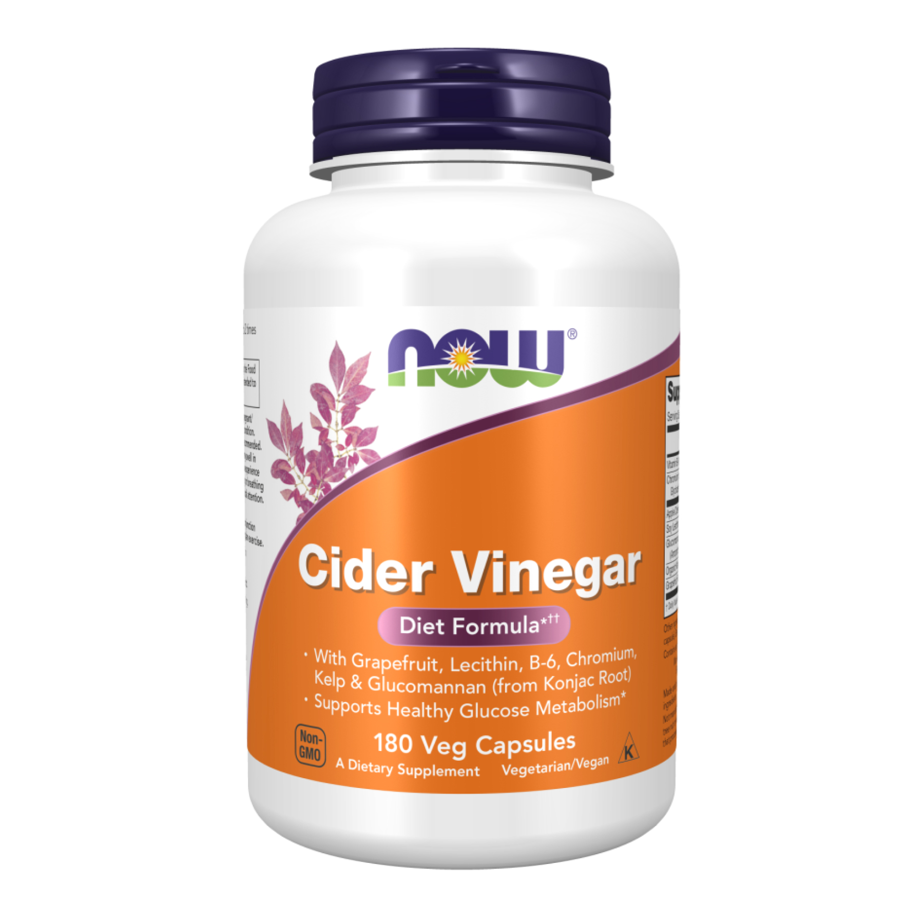 Яблучний оцет, Now Foods Cider Vinegar, 180 вегетаріанських капсул