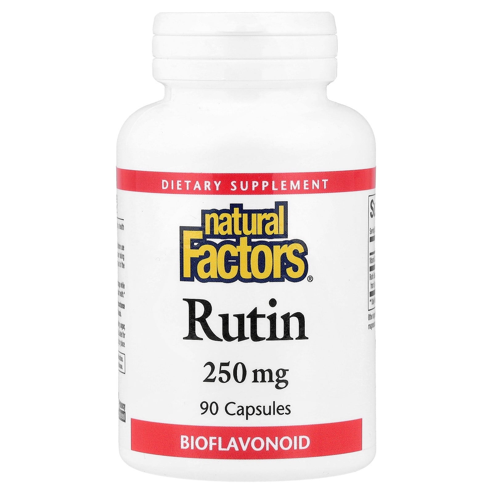 Рутин, Natural Factors Rutin, 250 мг, 90 капсул