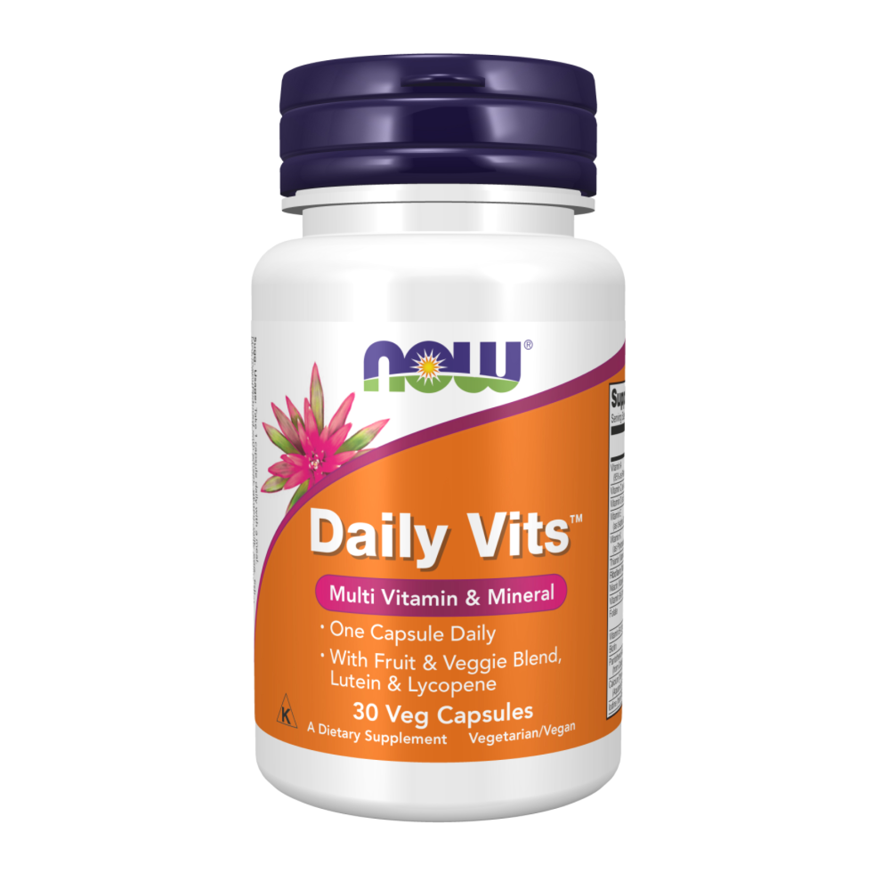 Мультивітаміни та мінерали, Now Foods Daily Vits, 30 вегетаріанських капсул