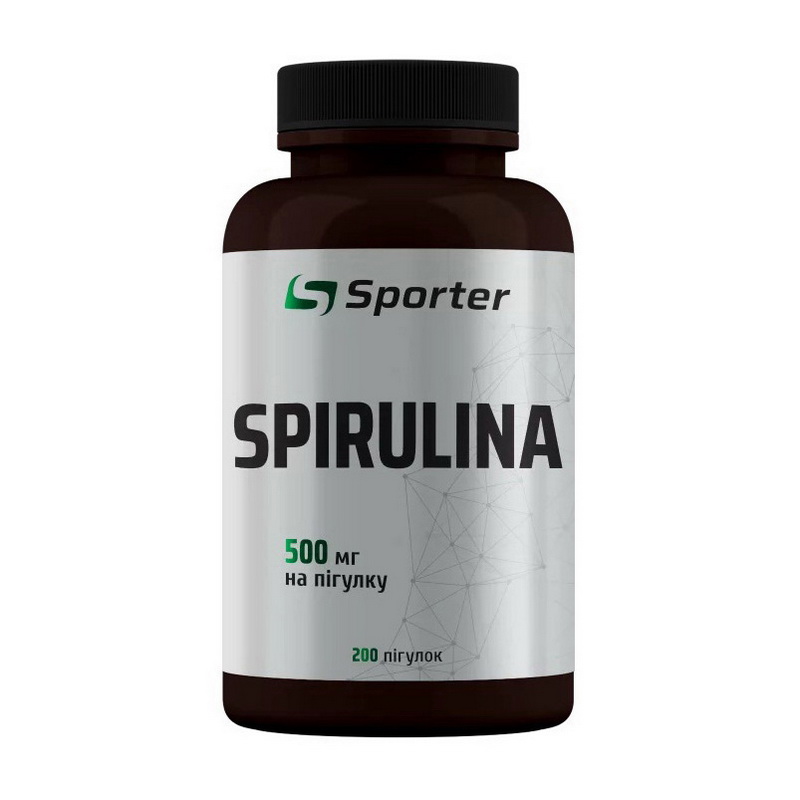 Спіруліна, Sporter Spirulina, 500 мг, 200 капсул