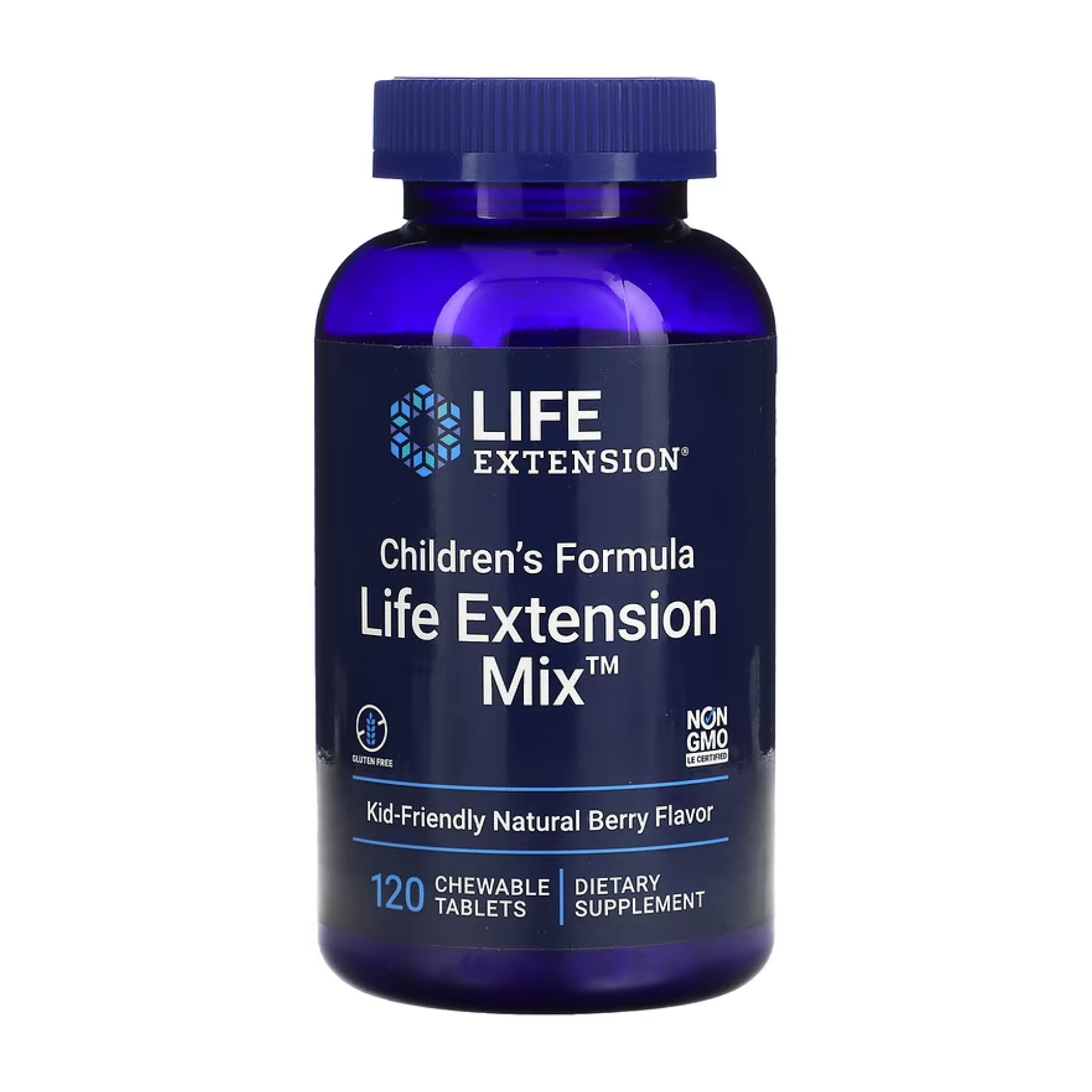 Мультивітаміни для дітей, Life Extension Children's Formula Life Extension Mix, 120 жувальних таблеток (Без смаку)