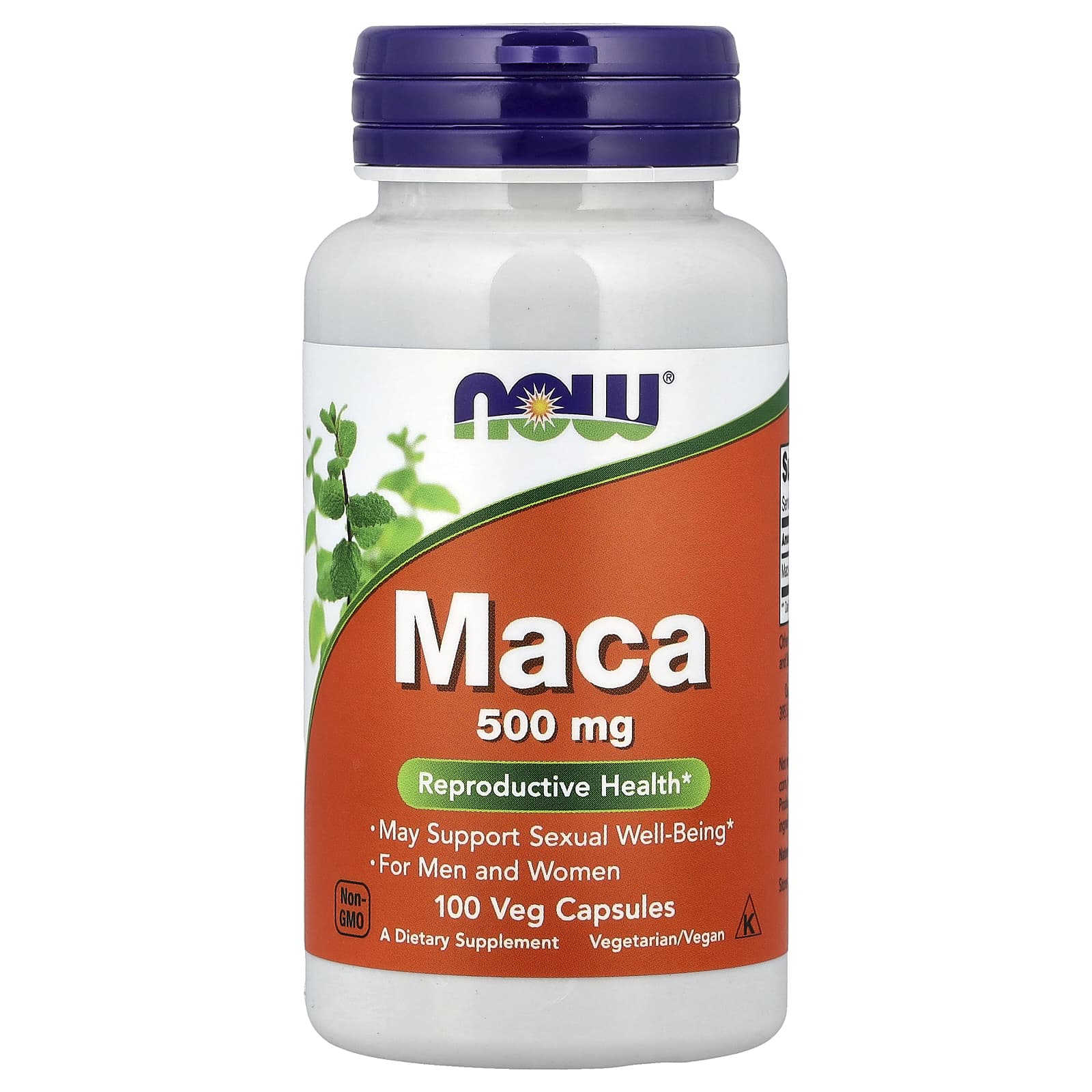 Мака перуанська, Now Foods Maca, 500 мг, 100 вегетаріанських капсул