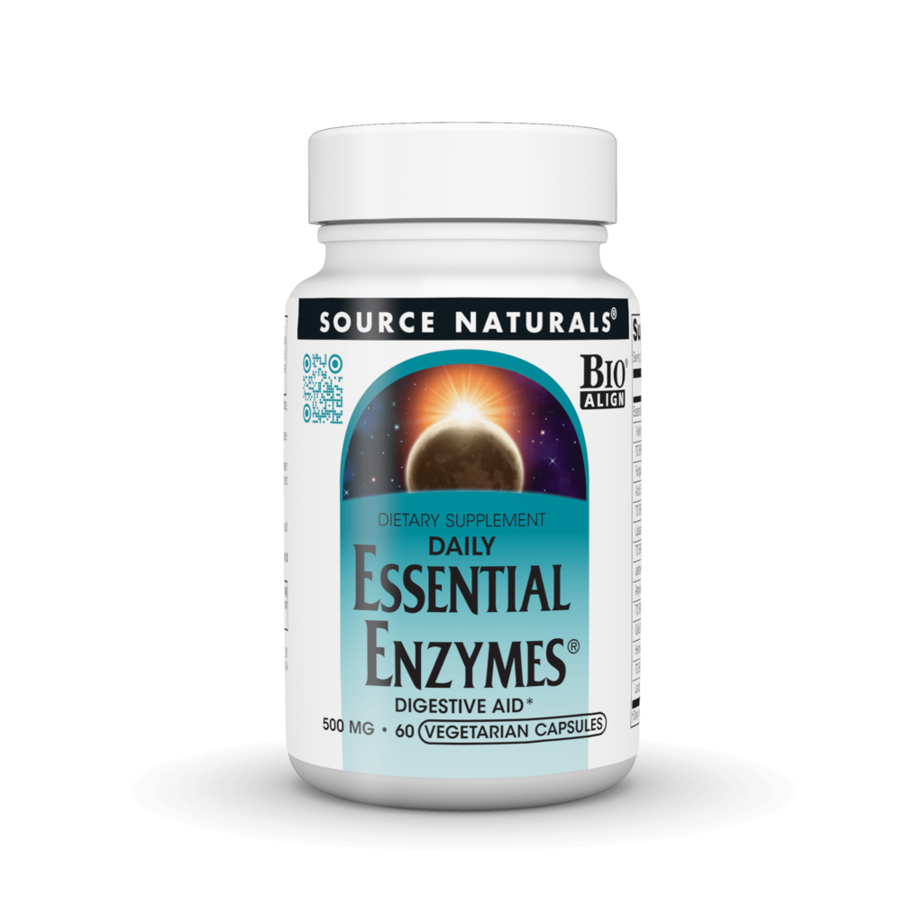 Ферменти для травлення, Source Naturals Essential Enzymes, 500 мг, 60 м'яких капсул