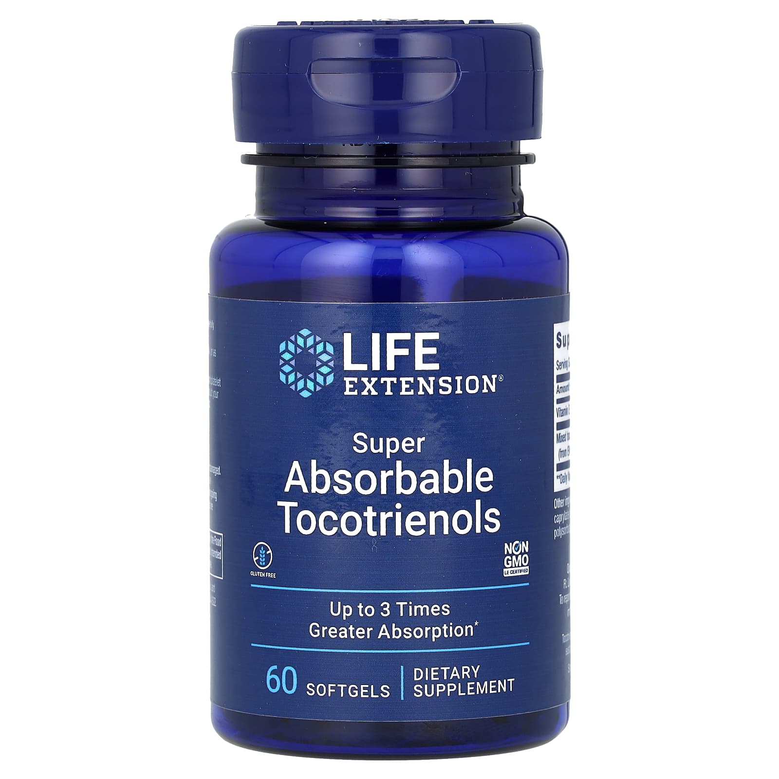Вітамін Е, токотрієноли, Life Extension Super Absorbable Tocotrienols, 60 м'яких капсул