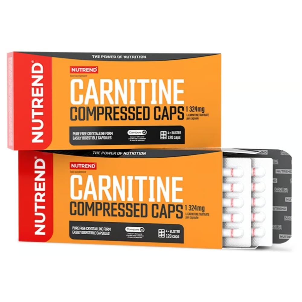 L-карнітин, Nutrend Carnitine Compressed, 120 капсул