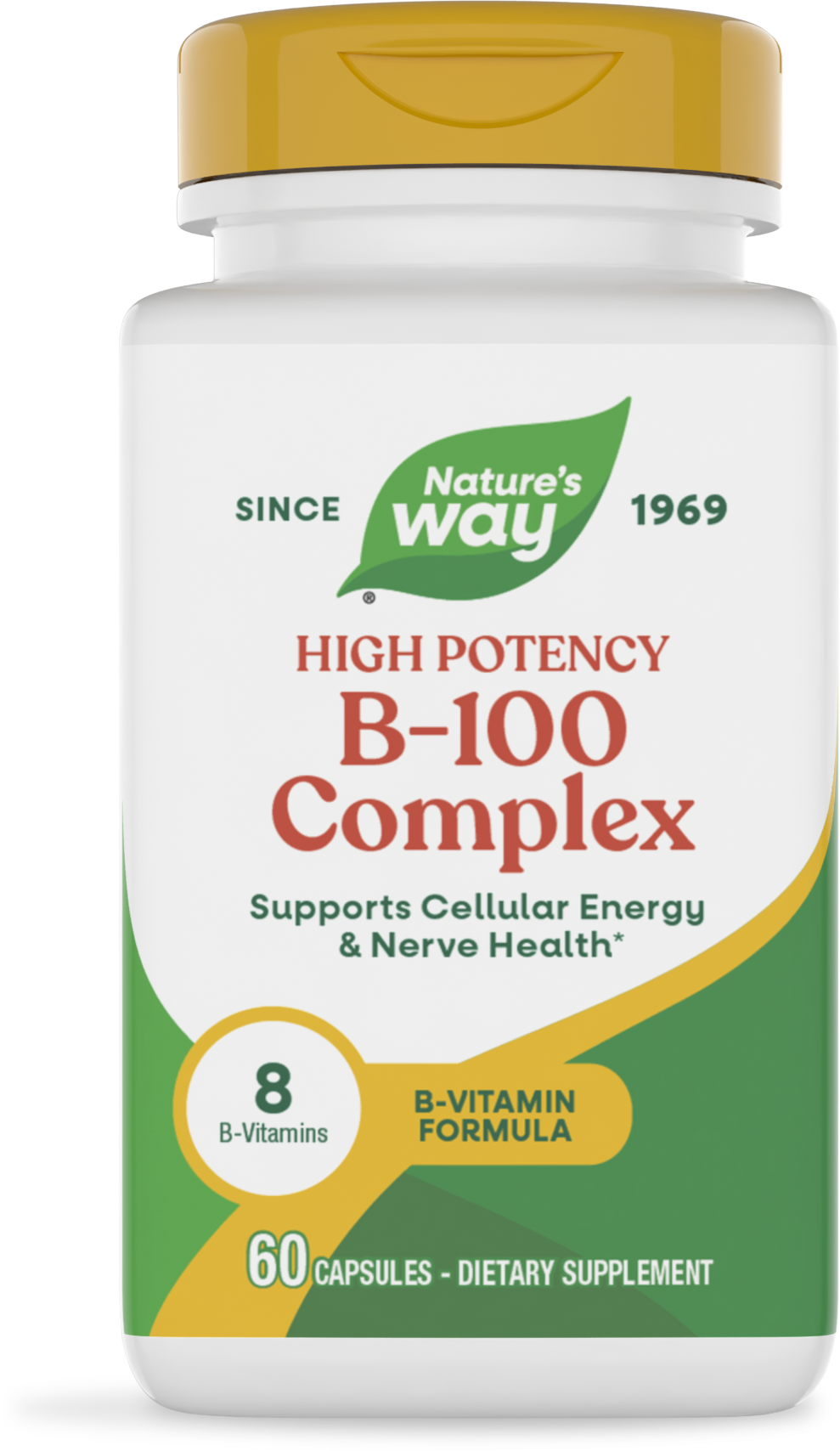 Комплекс вітамінів групи B, Nature's Way B-100 Complex, 60 капсул